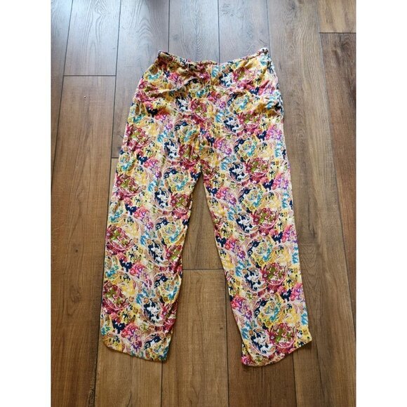 Printed Boho Paisly Floral Print Pants Size Small - Picture 2 of 6